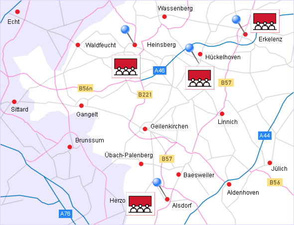 Karte Kinos Geilenkirchen